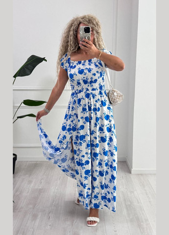 Білий повсякденний, кежуал жіноча сукня Style Point з квітковим принтом