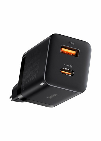 Мережевий зарядний пристрій 30W EU Black Baseus Super Si Pro Quick Charger C+U (340278283)