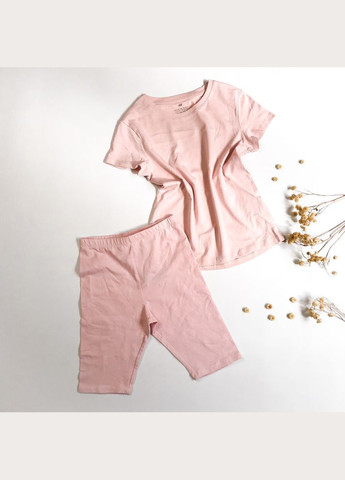 Розовая футболка 140 см розовый артикул л425 H&M