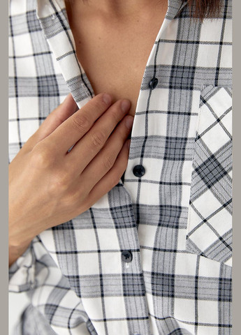 Жіноча сорочка в клітку з кишенею Lurex (343277271)