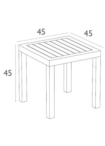 Стіл для шезлонгу Ocean Side Table Бежевий Siesta (372178838)