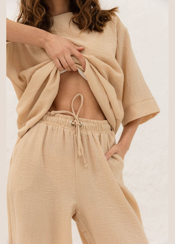 Жіночий костюм кофта штани. Бежевий Seventeen (335868291)