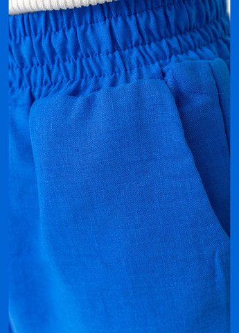 Шорты женские свободного кроя ткань лен, цвет электрик, Ager (292130815)