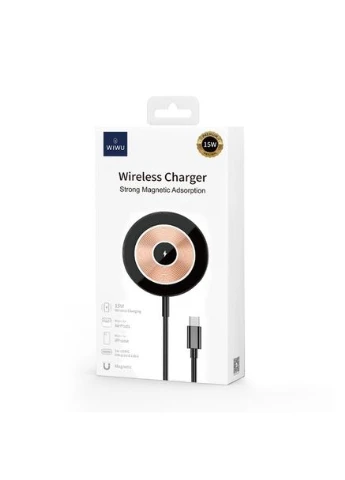 Беспроводное зарядное WiW007 15 W wireless charge magnetic attach черное WIWU (315466188)