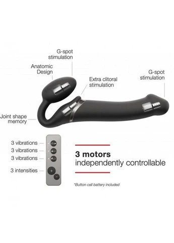 Безремневий страпон із вібрацією Vibrating L Strap-On-Me (282960577)