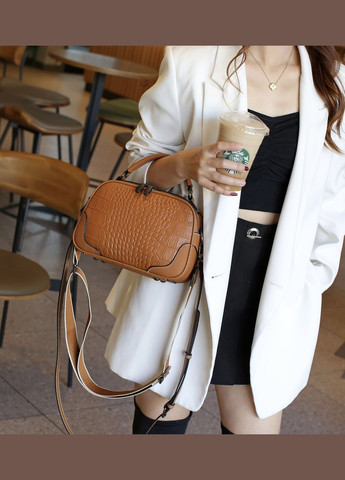 Сумка жіноча шкіряна через плече Міледі Brown Italian Bags (292323630)