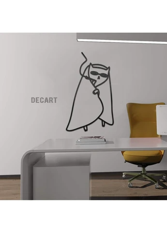 Деревянное панно Котик на вайбе 50х30 см Decart (360611773)