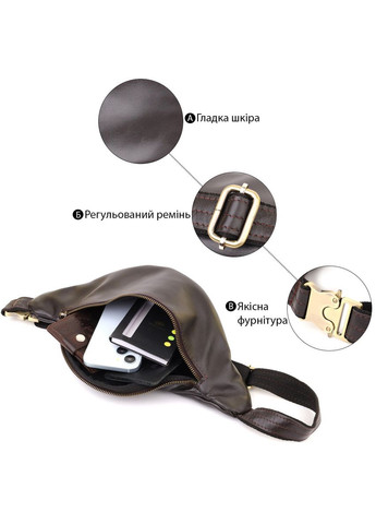 Сумка бананка отменного качества из гладкой натуральной кожи 23144 Shvigel (332983812)