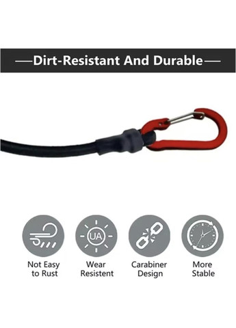 Ремень Банджи - карабин шнур для брезента багажа велосипед палатки алпинизма органайзер кабеля эластичная веревка 90 см 1 шт OlaN (362207076)