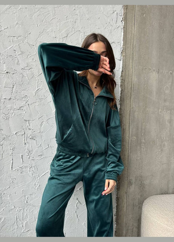 Жіночий якісний велюровий костюм на блискавці No Brand (322288898)