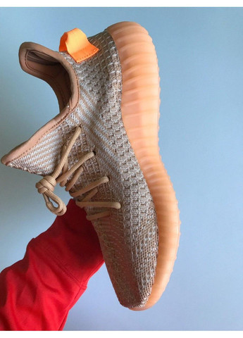 Помаранчеві Осінні кросівки чоловічі adidas yeezy boost 350 v2 clay v2 адідас ізі буст No Brand
