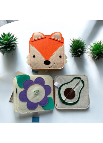 Перша розвиваюча книга малюка з фетру «Лисичка» No Brand (366971256)