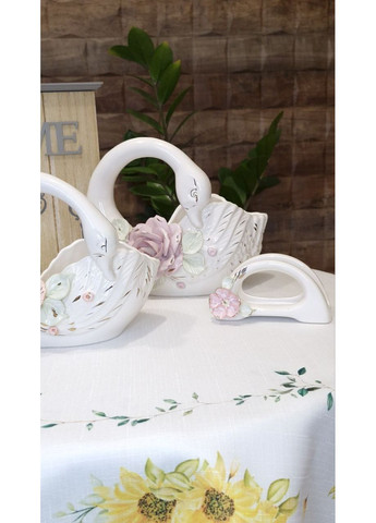 Керамічна цукерниця Лебідь з трояндою No Brand (358930906)