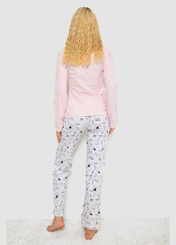 Розовая пижама женская с принтом, 243r1051 Ager