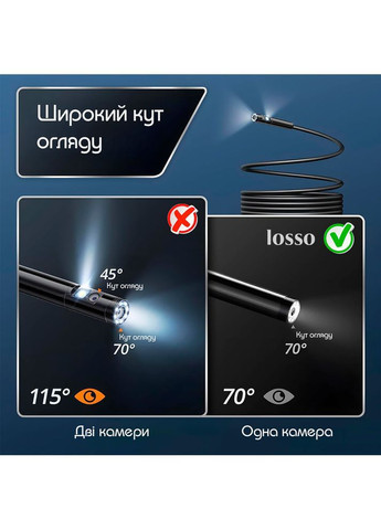 Ендоскоп побутовий для телефону, 5 м Losso W400-D (367984481)