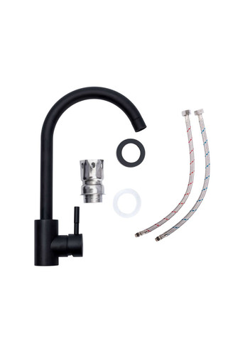 Комплект: Мийка VESTA 5852 чорна + Змішувач BG76 + Сифон 1041 Valeso (361304782)