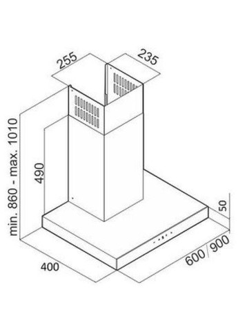 Витяжка Т-подібна T-line 1100 inox 90 (1F275F1M7A) BEST CHEF (316152401)