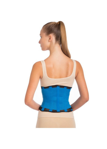 Пояс корсетний для спорту SHAPE TRAINER ST-2036 (поліестер, еластан, р-р 2XL-3XL, синій) SIBOTE (361434979)