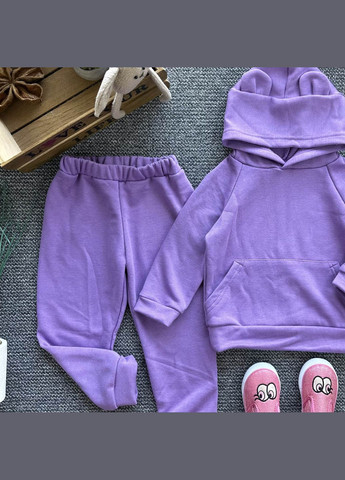 Фіолетовий демісезонний весняний костюм з вушками для дівчинки No Brand
