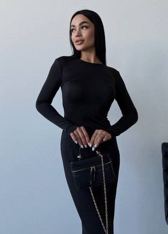 Черное повседневный платье макси с круглым воротником силуэтная Україна