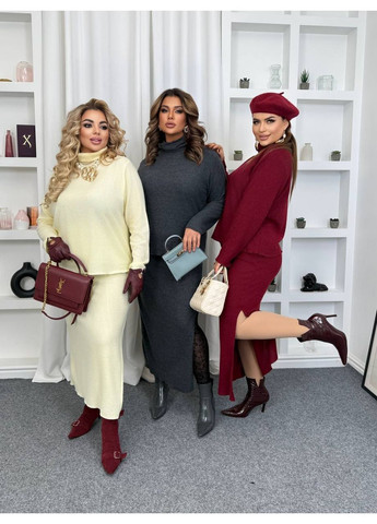 Элегантный базовый костюм из мягкой ангоры No Brand (365804721)