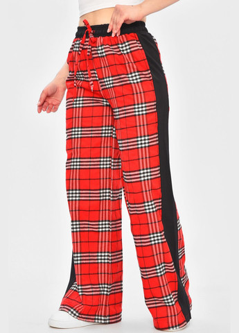 Штани жіночі червоного кольору з принтом Let's Shop (334256653)