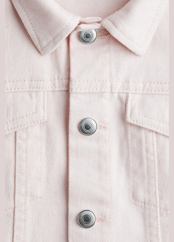 Рожева демісезонна дитяча джинсова куртка для дівчинки рожевий (25072404) H&M