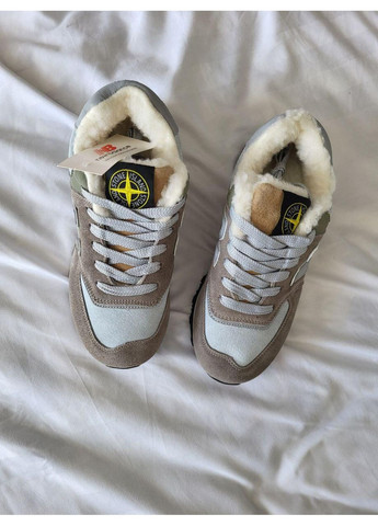КРОССОВКИ ЖЕНСКИЕ NEW BALANCE 574 GREY FUR НЬЮ БЕЛАНС 574 No Brand серые зима (367115117)