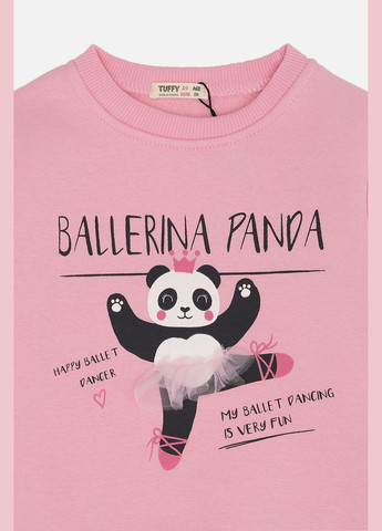 Tuffy свитшот для девочки цвет розовый цб-00260121 розовый футер
