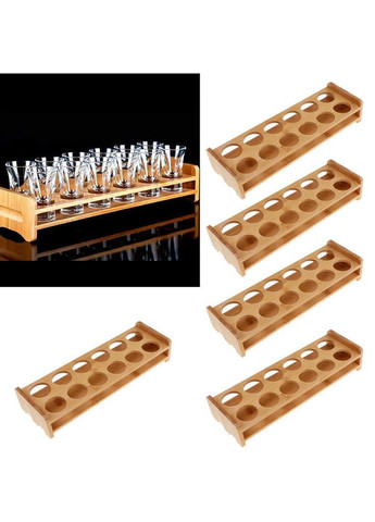 Підставка для чарок з дерева Амадо 45 сієна (НБС-024505) No Brand (327846634)