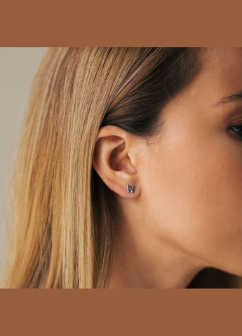 Сережки Letter N Minimal (338797925)