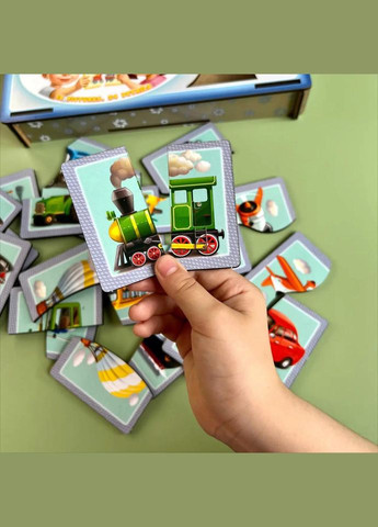 Настольная развивающая игра-пазл "Виды транспорта" Ubumblebees (ПСФ073) PSF073, 12 картинок-половинок No Brand (330601544)