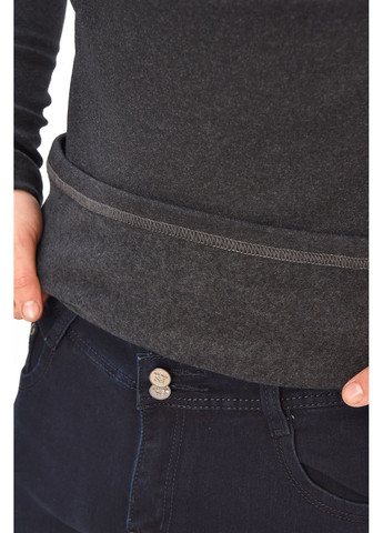 Гольф чоловічий однотонний на флісі темно-сірого кольору Let's Shop (367180002)