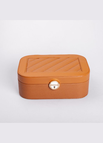 Скринька для прикрас з еко шкіри 2 яруси із замком органайзер для ювелірних виробів HP-5-1BR Yiwu (325922711)