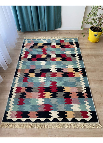 Хлопковый плетеный двухсторонний ковер Shana 009 Arty 120Х180 см. Разноцветный No Brand (371739178)