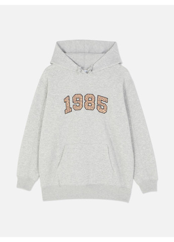 Худи флис,серый меланж с принтом, Primark (368150967)