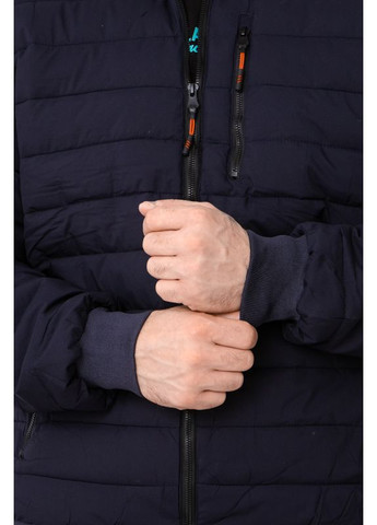 Темно-синяя демисезонная демисезонная мужская стеганная куртка (плюс сайз) (p-18179) Носи своє