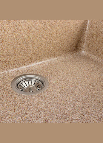 Гранитная мойка для кухни 7945 Paruana матовая Карамель Platinum (342070987)