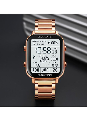 Годинник 1888RG Rose Gold електронні чоловічі з будильником та крокоміром водонепроникні 50 м ProDobro (367267921)