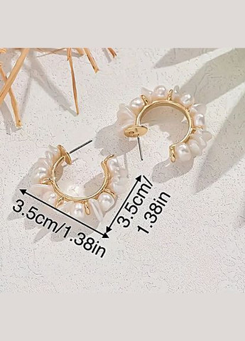 Сережки біжутерія кільця з намистинами No Brand (338217794)