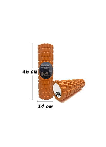 Массажный ролик Grid Roller 45 см v.2.1 EF-2027-OR Orange EasyFit (290255579)