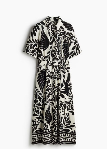 Молочна кежуал сукня H&M з абстрактним візерунком