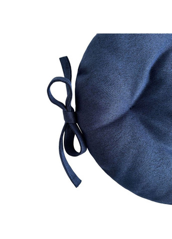 Подушка на стул и кресло рогожка Ø 40х8 см темно-синий No Brand (324832709)