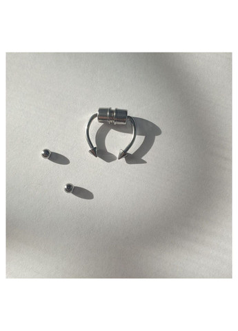 Сріблястий септум обманка на магніті кліпса в ніс стильний кежуал септум-обманка з різними кінцівками унісекс носове колечко No Brand (335063906)