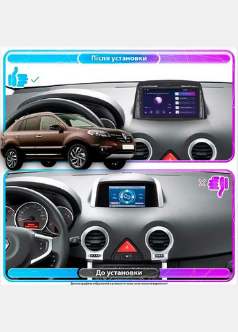 Штатная магнитола для Renault Koleos I Рестайлинг 2 2013-2016 экран 9" 6/128Gb 4G Wi-Fi GPS Top 5шт Lesko (336206402)