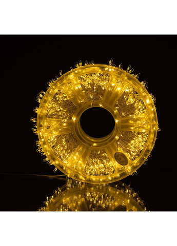 Новорічна гірлянда кімнатна роса Хвойна лапа 50 м 1500 LED білий провід Жовте сяйво D1500L50MWY (A-041088) Garlando (366239135)