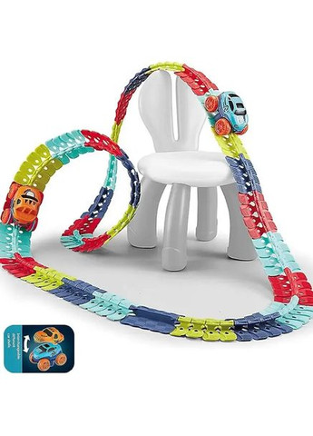 Автомобільна гоночна траса з машинкою Гнучкий гоночний трек з машинками Cheangeble Track 138 pcs HandyHeat (363834171)