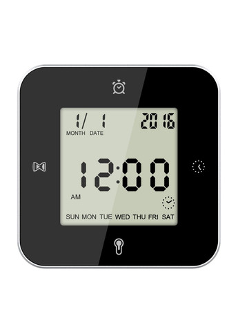 Часы настольные WT344 Black/Silver (WT344) Technoline (315937331)