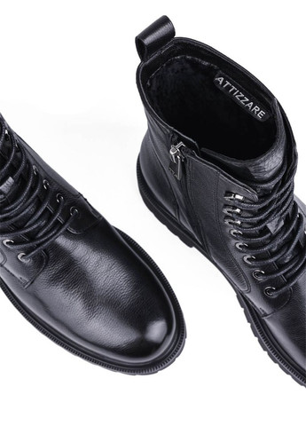 Жіночі Черевики AT0739M-107-777 ОЗ-24-25 Чорний Шкіра Attizzare (368527758)