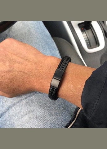 Чоловічий шкіряний браслет, класичний чорний з магнітним замком No Brand (328251258)